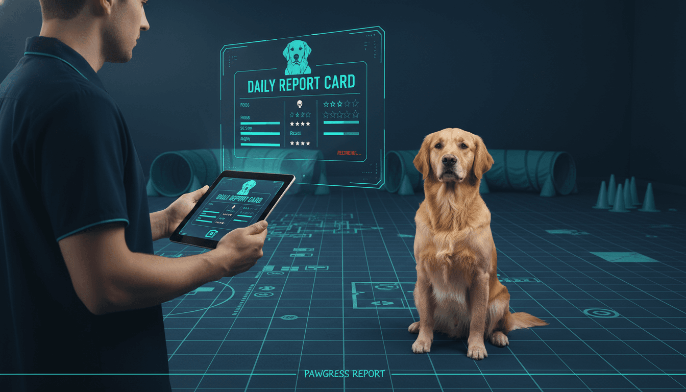 Professional dog training facility with equipment