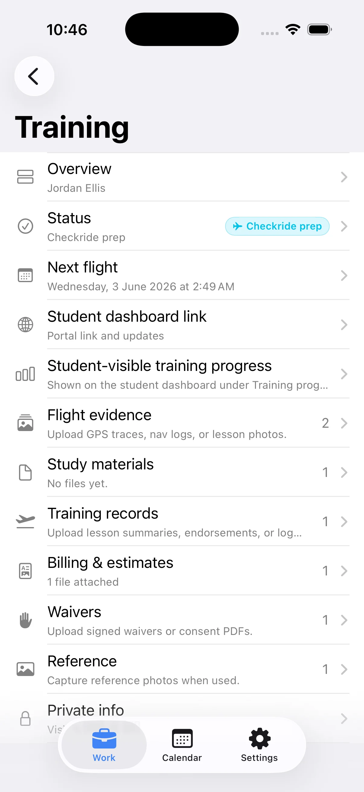 Checkride Ready training project