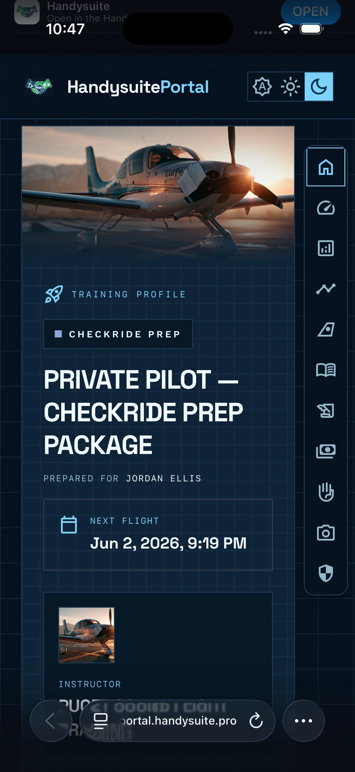 Checkride Ready student portal