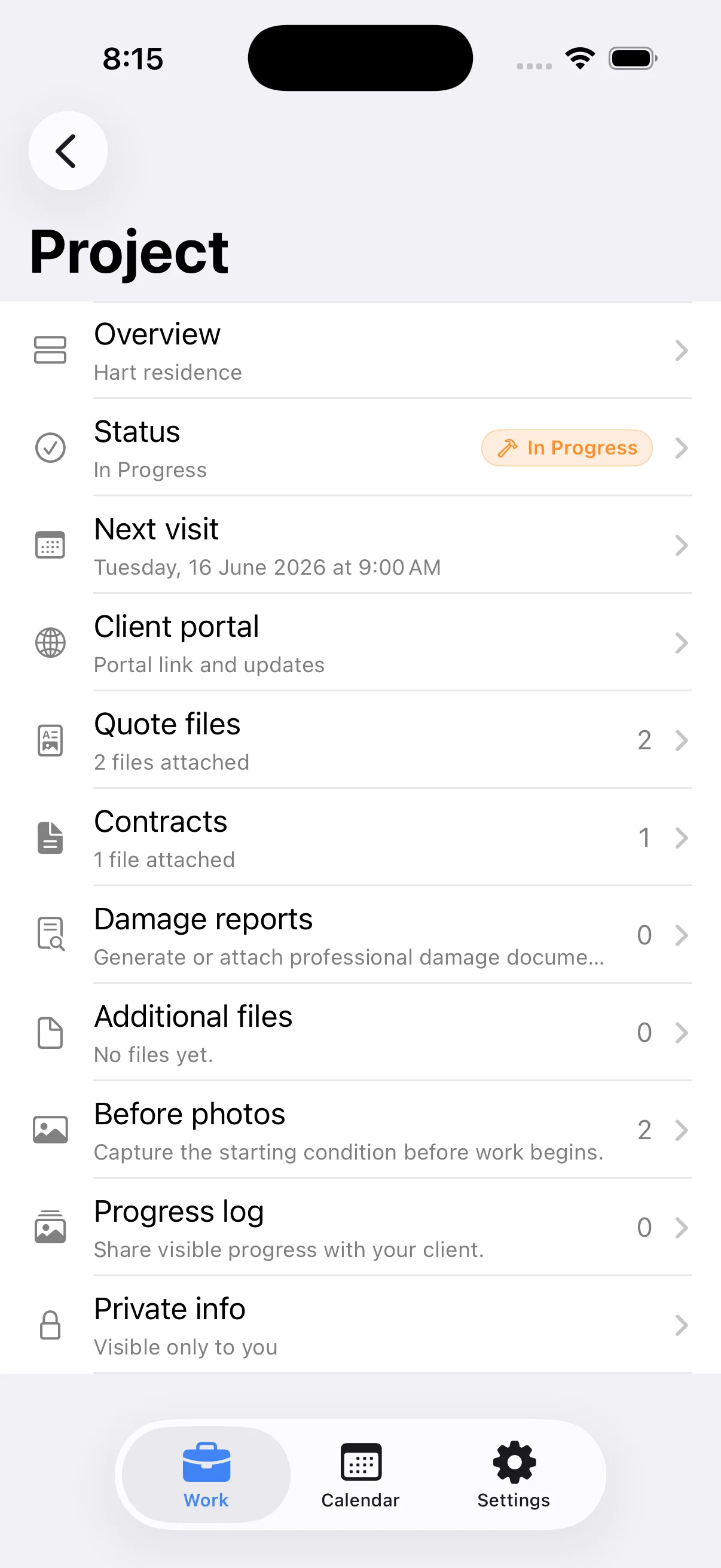 Field trades project list