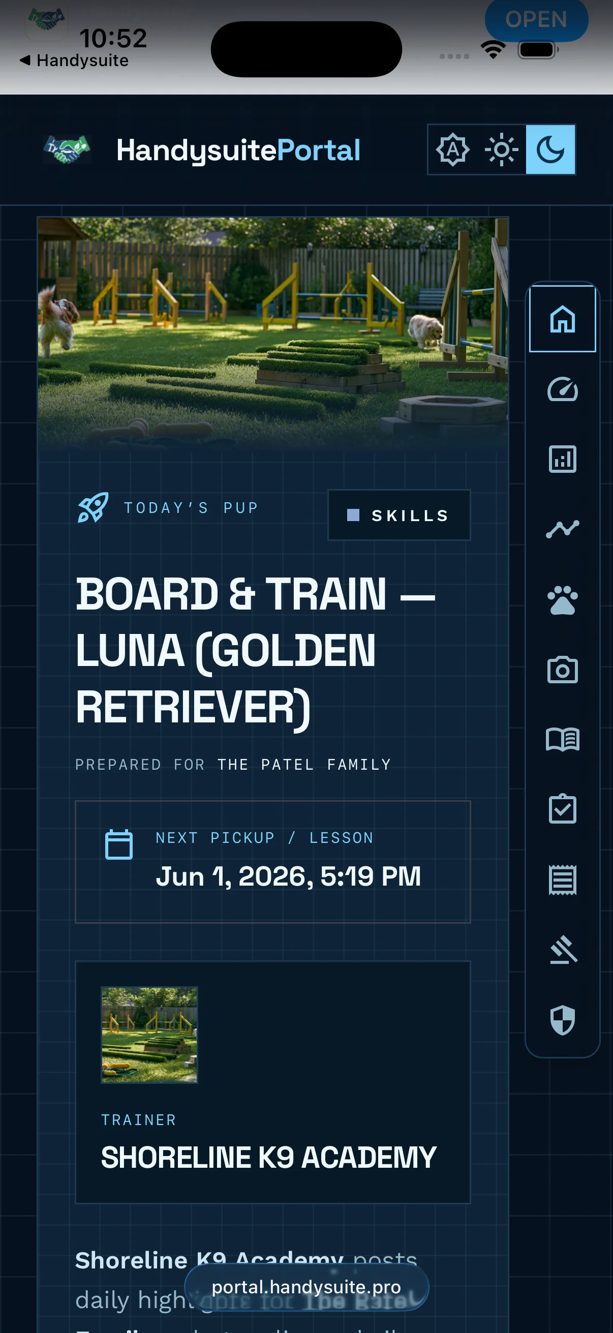 Pup Progress family portal